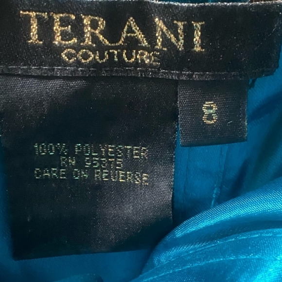 Terani Couture Strapless Animal Print Evening Gown - Picture 12 of 12